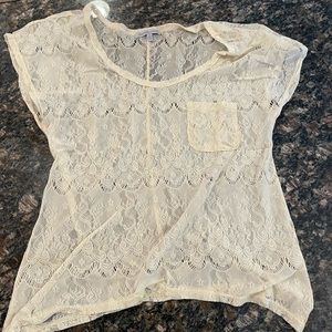 Lace Sheer Nude Top